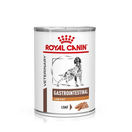 Royal Canin Veterinary Canine Gastrointestinal Low Fat Mousse – Hrană Umedă pentru Câini cu Probleme Digestive și Sensibilitate la Grăsimi, 420 g